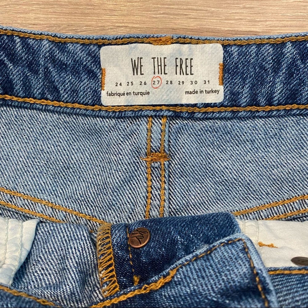 Free People Distressed Denim Skirt - Picture 3 of 5